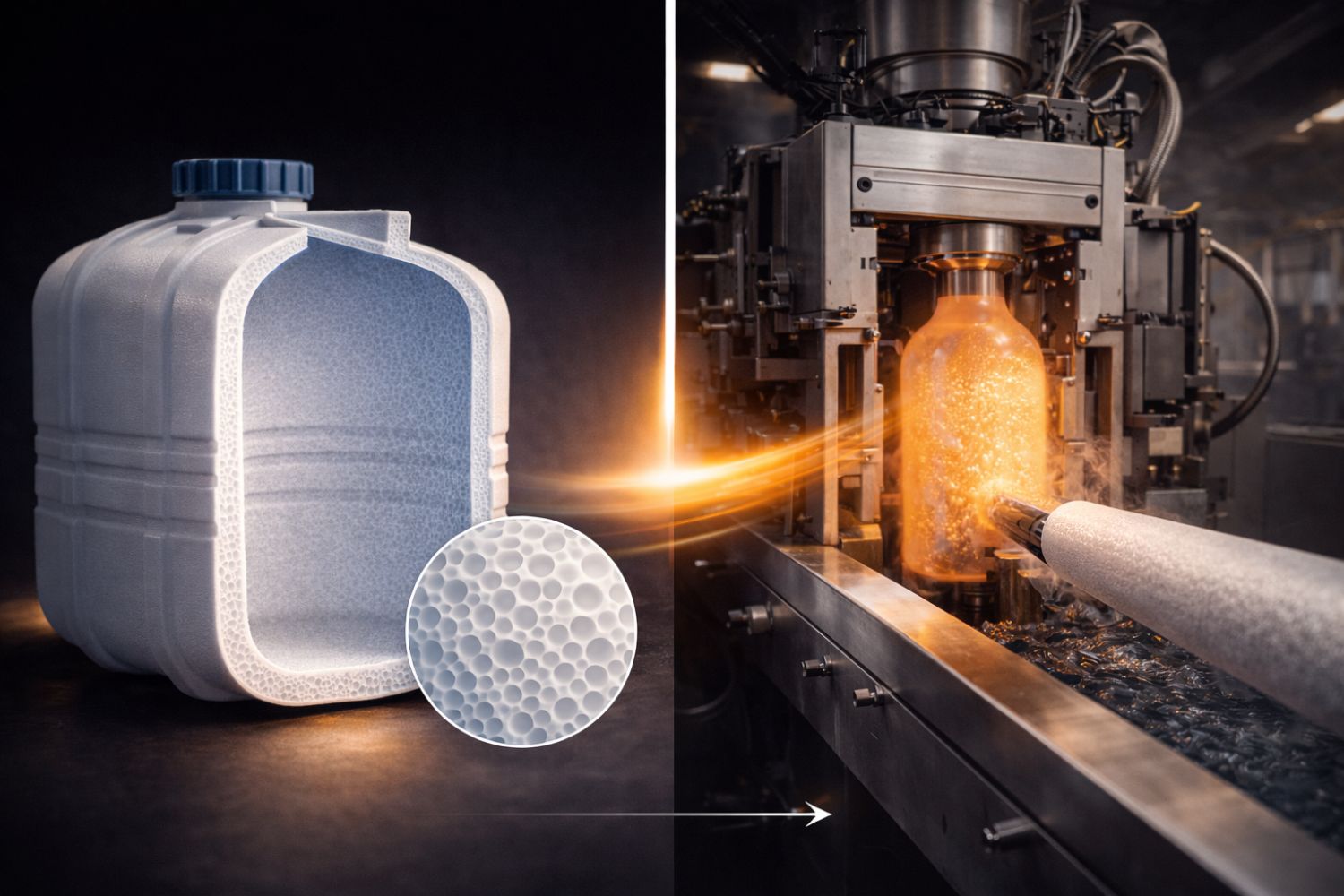Foaming in Extrusion Blow Molding