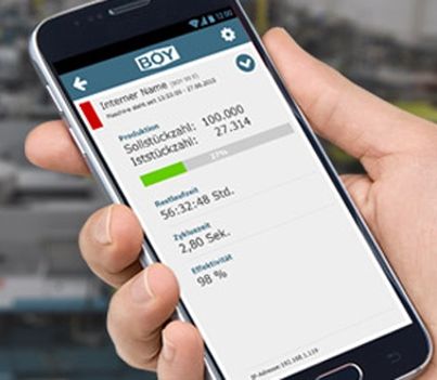 BOY Status App Enjeksiyon Kal�plama Makineleri ��in Uzaktan �zleme, Durum Takibi ve Verimlilik Y�netimi